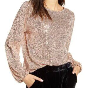 Chelsea28 Sequin Long Sleeve Top